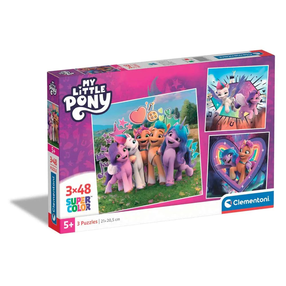 Puzzle 3 x 48 piese Clementoni My Little Pony 25322 - poza 1