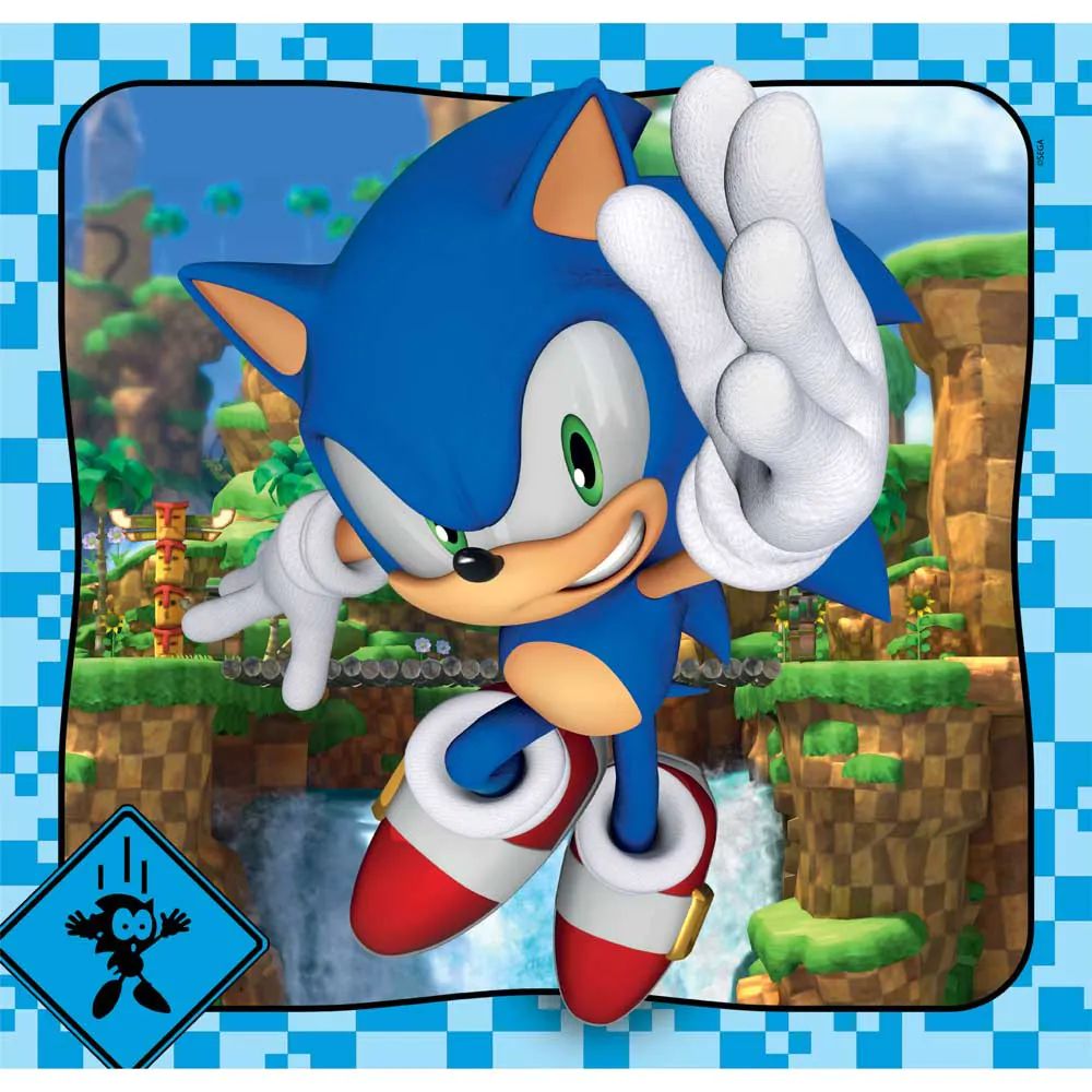 Puzzle 3 x 48 piese Clementoni Sonic 25320 - poza 2