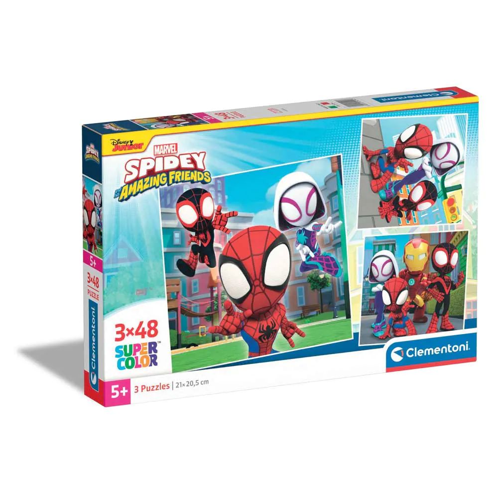 Puzzle 3 x 48 piese Clementoni Spidey and His Amazing Friends 25924 - poza 1