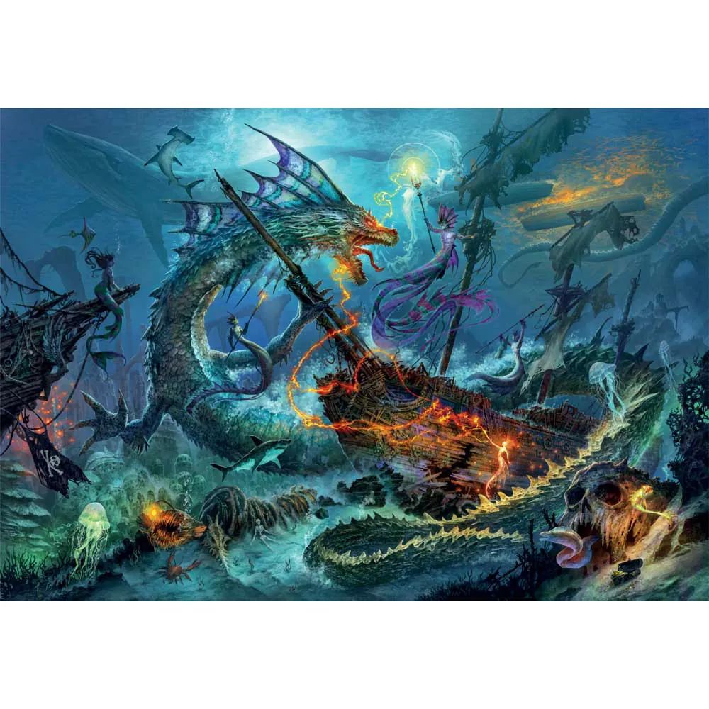 Puzzle 3000 piese Clementoni The Underwater Battle - poza 2