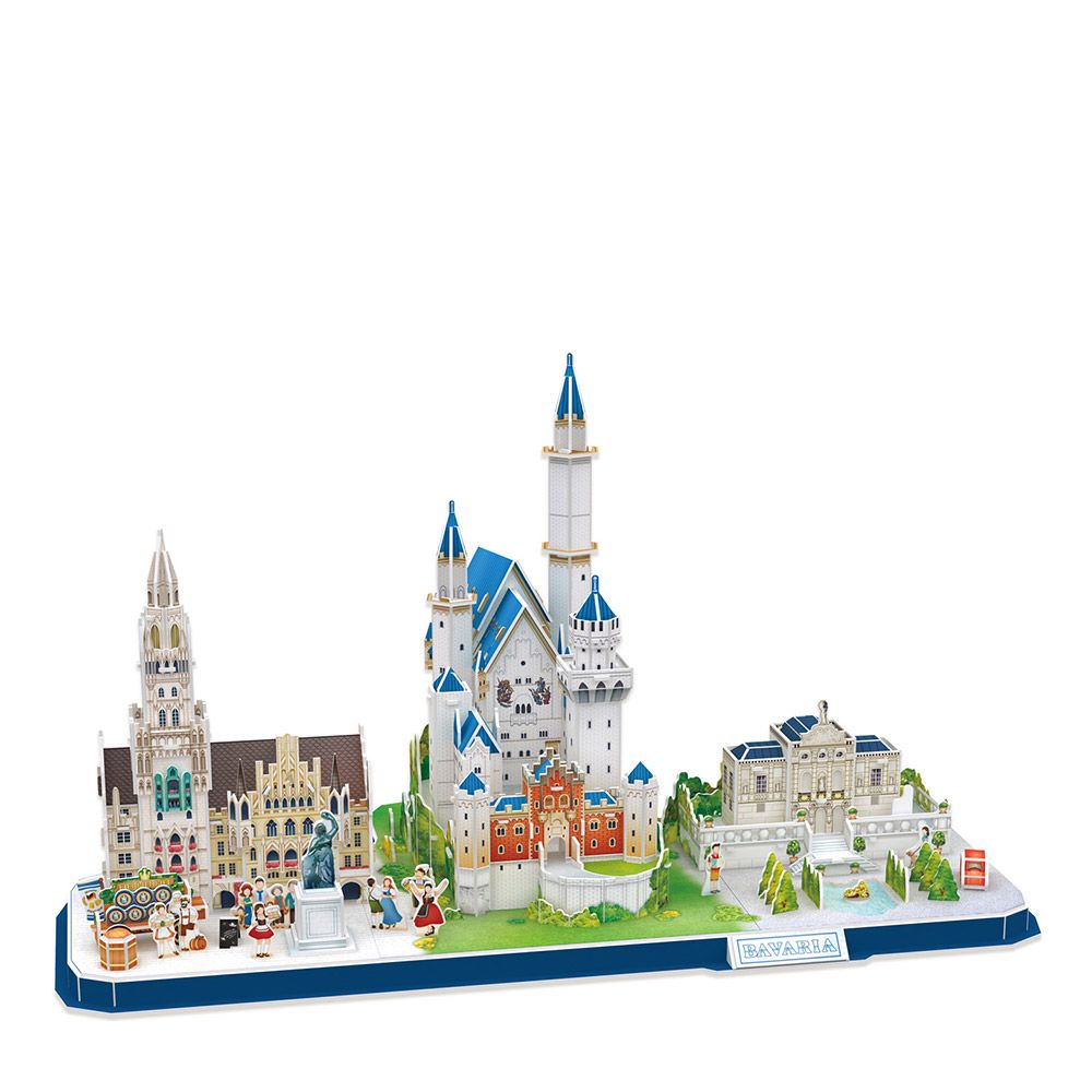 Puzzle 3D 178 piese Cubic Fun City Line Bavaria - poza 3