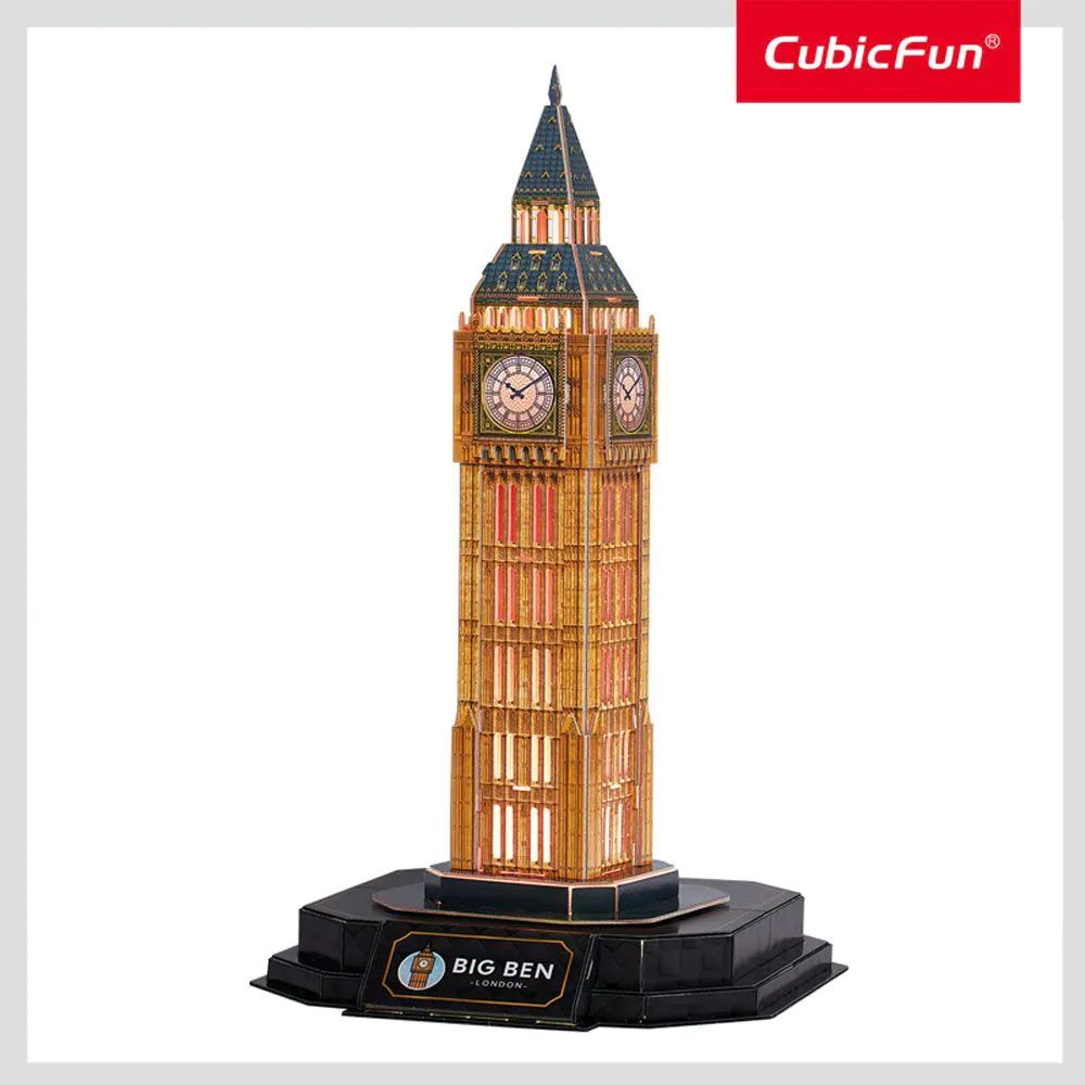 Puzzle 3D Big Ben London Night Edition cu LED 32 piese - poza 3