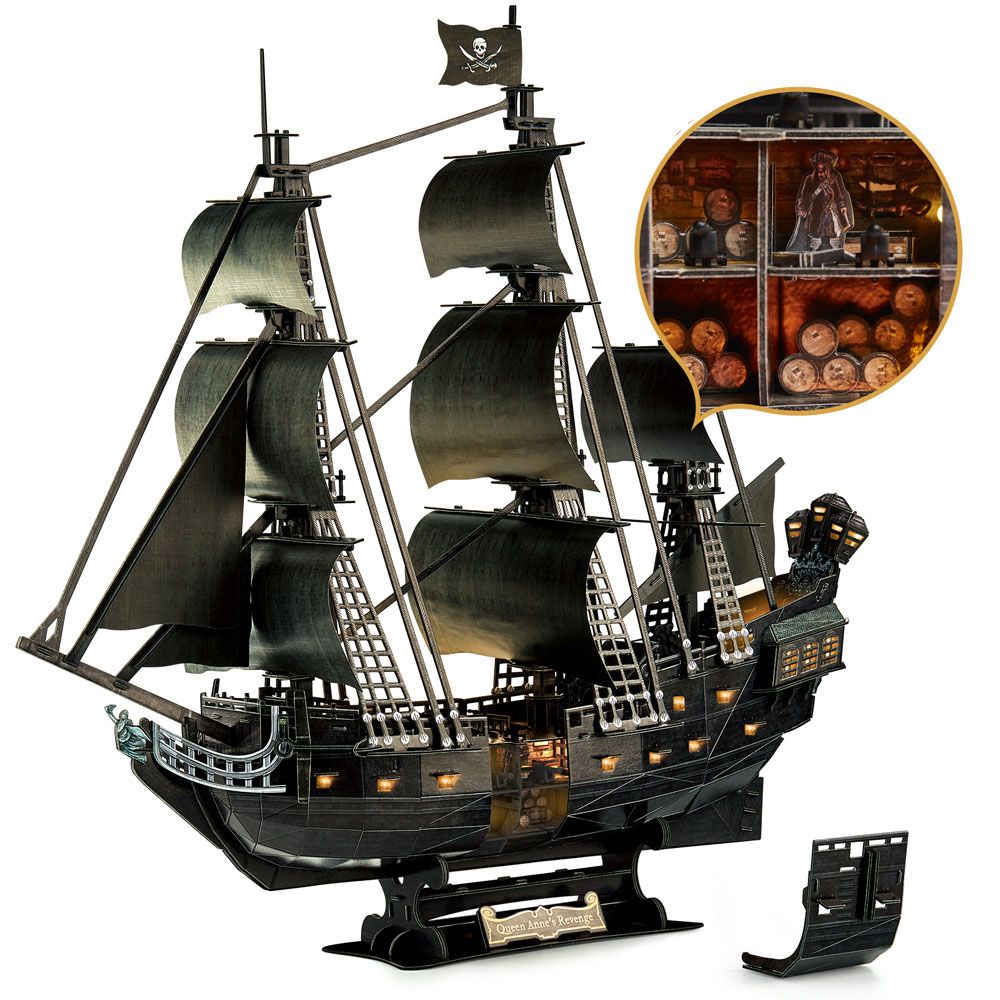 Puzzle 3D cu LED Cubic Fun Razbunarea Reginei Ana 293 piese - poza 3