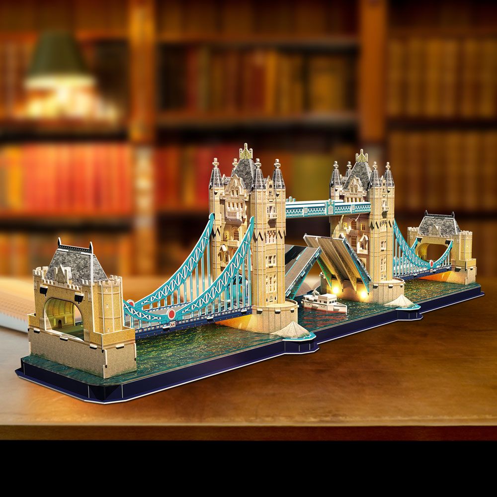Puzzle 3D cu led Cubic Fun Tower Bridge 222 piese - poza 2