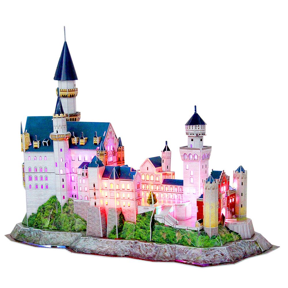 Puzzle 3D cu leduri Cubic Fun 128 piese Castelul Neuschwanstein - poza 3