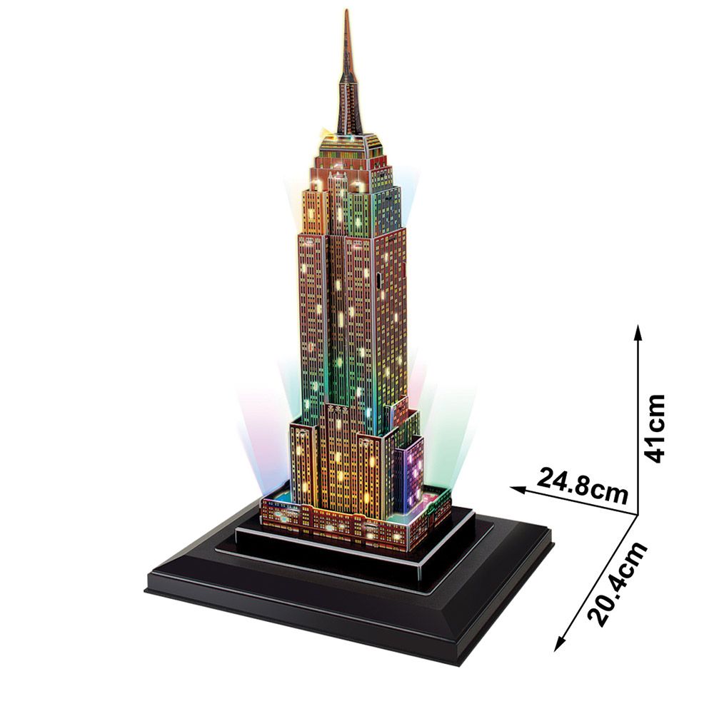 Puzzle 3d cu leduri Cubic Fun 38 piese Empire State Building - poza 2