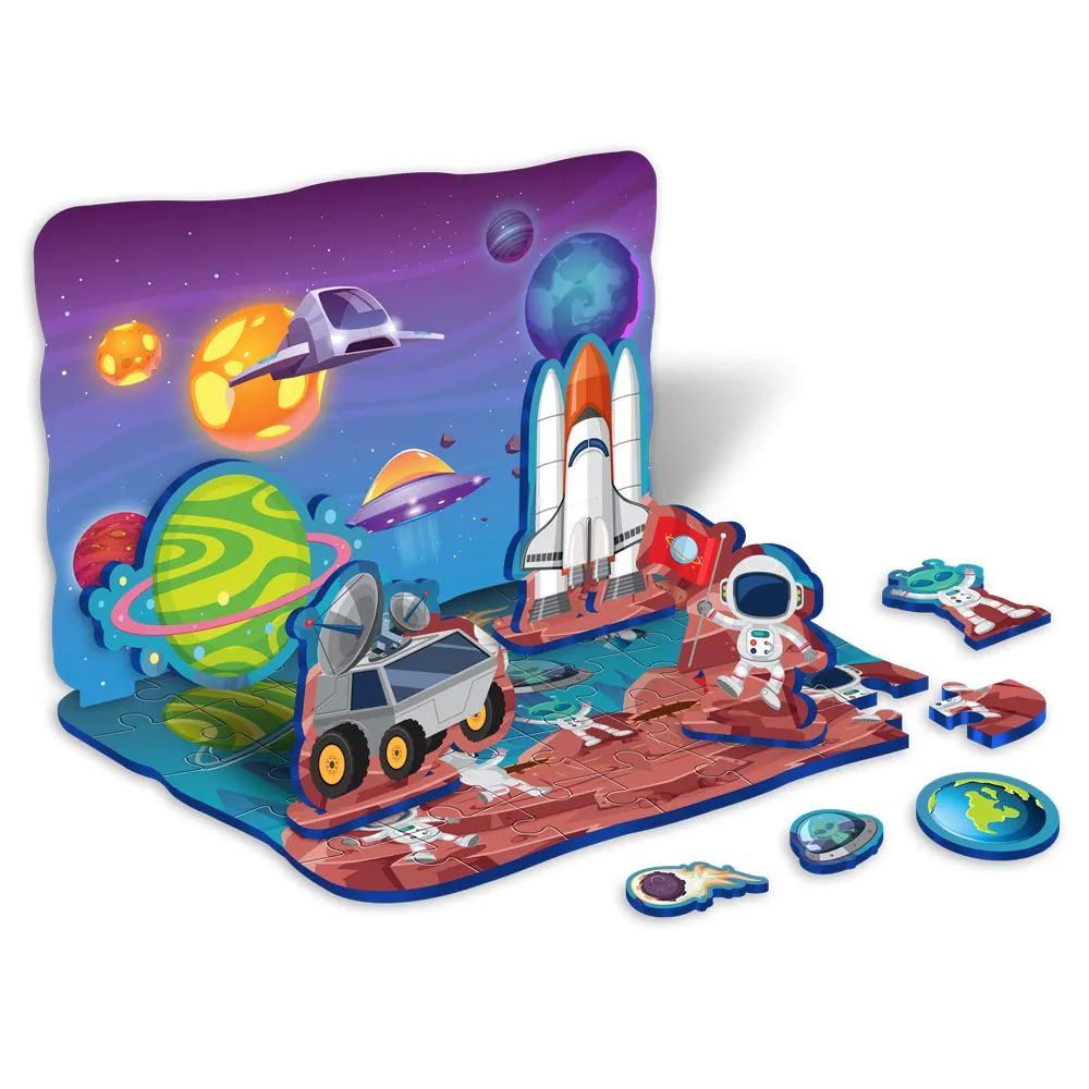 Puzzle 3D cu piese moi Puedo 36 piese Space - poza 2