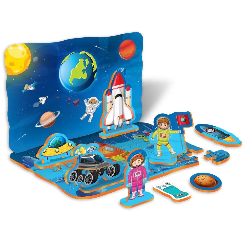 Puzzle 3D cu piese moi Puedo 36 piese Space - poza 4