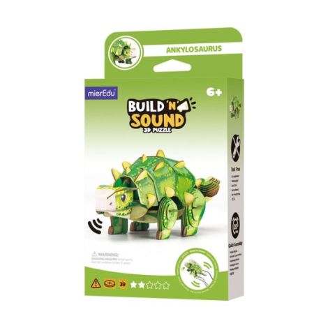 Puzzle 3D cu sunete - Ankylosaurus, Build n Sound - poza 1