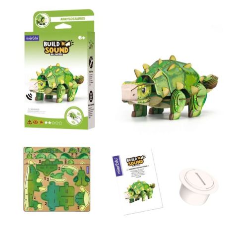 Puzzle 3D cu sunete - Ankylosaurus, Build n Sound - poza 2