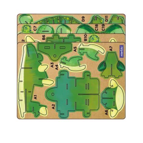 Puzzle 3D cu sunete - Ankylosaurus, Build n Sound - poza 3