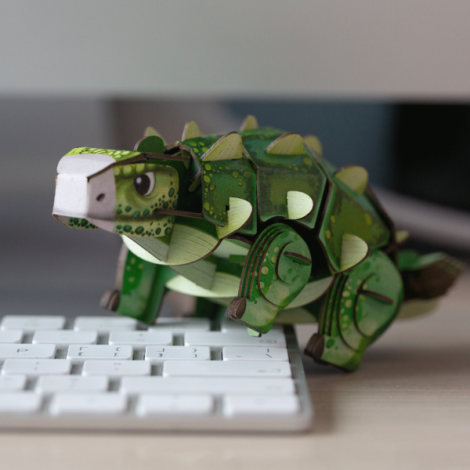 Puzzle 3D cu sunete - Ankylosaurus, Build n Sound - poza 4