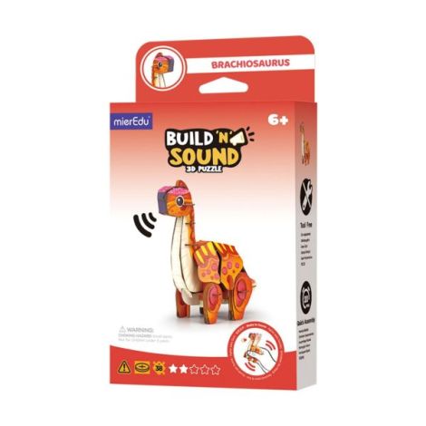 Puzzle 3D cu sunete - Brachiosaurus, Build n Sound - poza 1