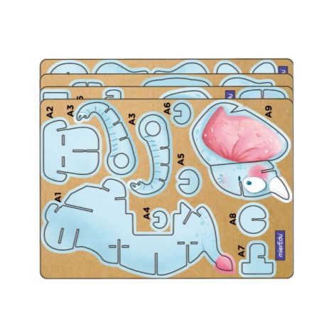 Puzzle 3D cu sunete - Elefant african, Build n Sound - poza 3
