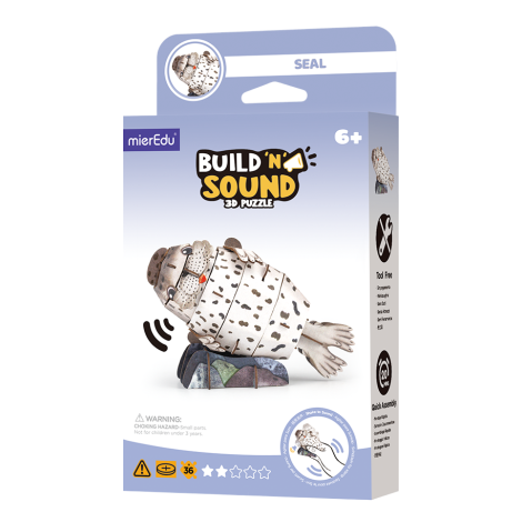 Puzzle 3D cu sunete - Foca, Build n Sound - poza 1