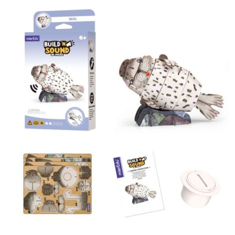 Puzzle 3D cu sunete - Foca, Build n Sound - poza 3
