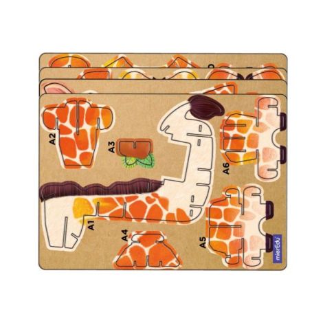 Puzzle 3D cu sunete - Girafa, Build n Sound - poza 3