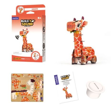 Puzzle 3D cu sunete - Girafa, Build n Sound - poza 4