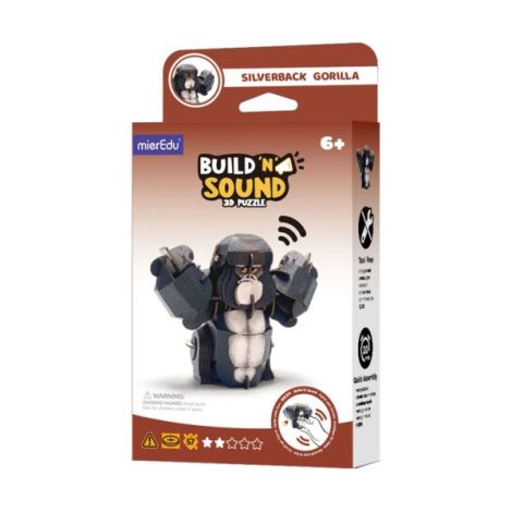 Puzzle 3D cu sunete - Gorila, Build n Sound - poza 1