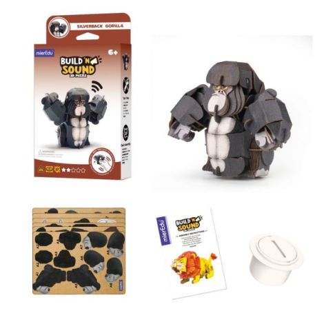 Puzzle 3D cu sunete - Gorila, Build n Sound - poza 4
