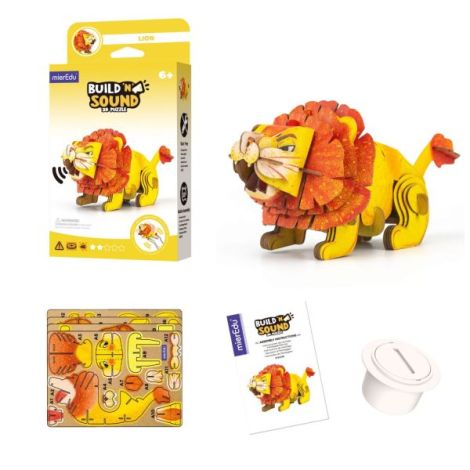 Puzzle 3D cu sunete - Leu, Build n Sound - poza 4