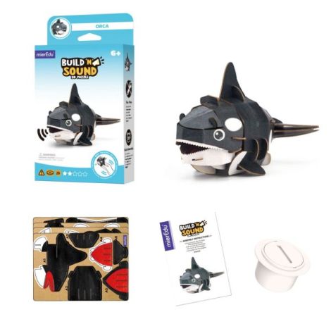 Puzzle 3D cu sunete - Orca, Build n Sound - poza 4