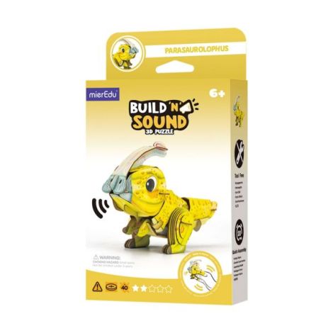 Puzzle 3D cu sunete - Parasaurolophus, Build n Sound - poza 1