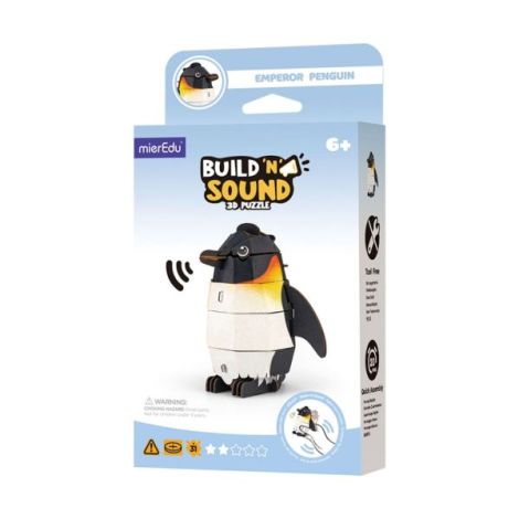 Puzzle 3D cu sunete - Pinguin, Build n Sound - poza 1