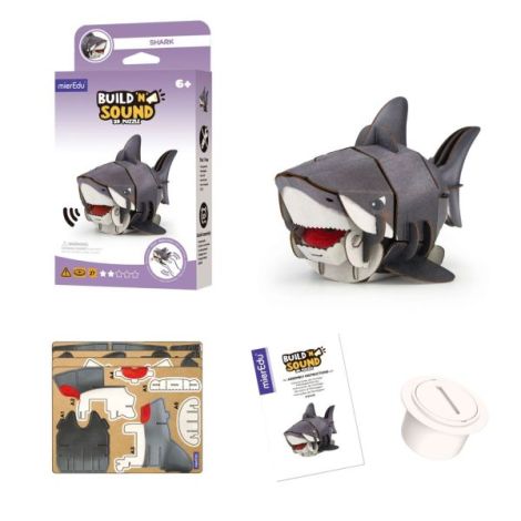 Puzzle 3D cu sunete - Rechin, Build n Sound - poza 4