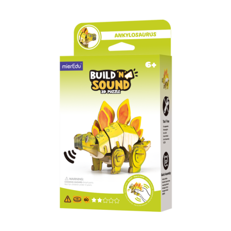Puzzle 3D cu sunete - Stegosaurus, Build n Sound - poza 1