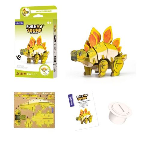 Puzzle 3D cu sunete - Stegosaurus, Build n Sound - poza 2