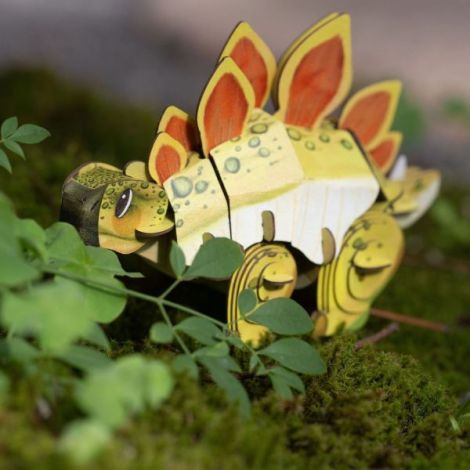 Puzzle 3D cu sunete - Stegosaurus, Build n Sound - poza 4