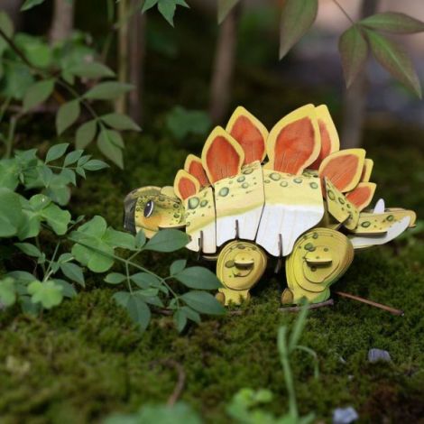 Puzzle 3D cu sunete - Stegosaurus, Build n Sound - poza 5