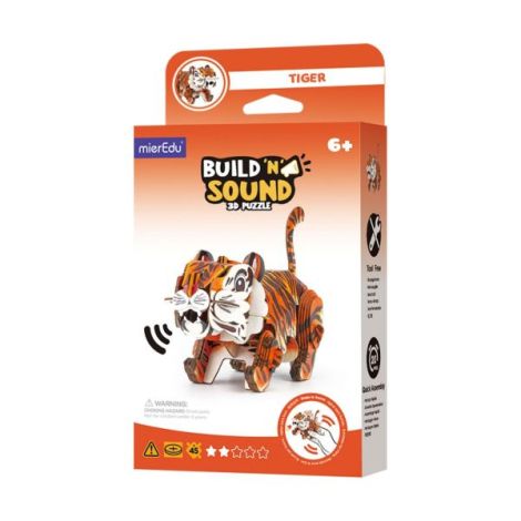 Puzzle 3D cu sunete - Tigru, Build n Sound - poza 1