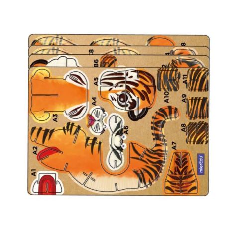 Puzzle 3D cu sunete - Tigru, Build n Sound - poza 3