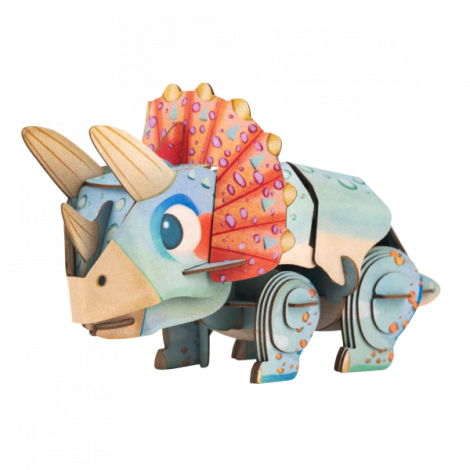 Puzzle 3D cu sunete - Triceratops, Build n Sound - poza 3