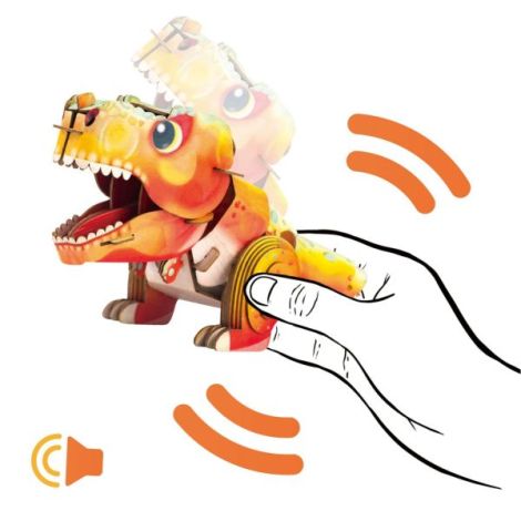 Puzzle 3D cu sunete - Tyrannosaurus Rex, Build n Sound - poza 4