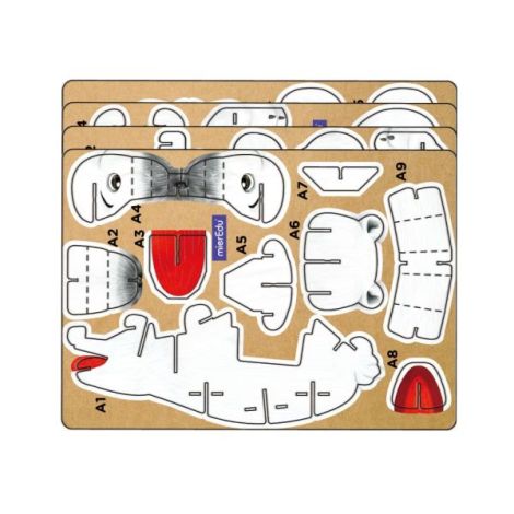 Puzzle 3D cu sunete - Urs polar, Build n Sound - poza 3