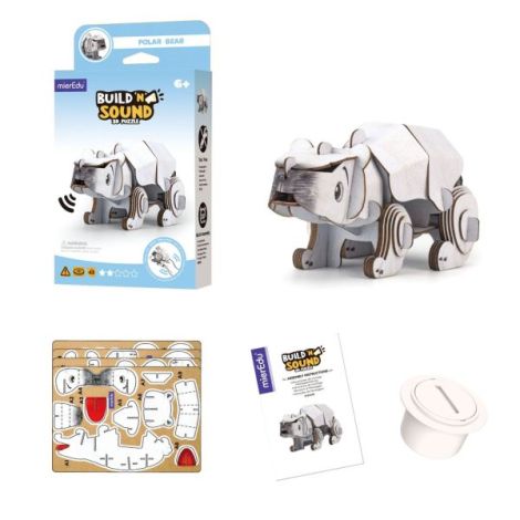 Puzzle 3D cu sunete - Urs polar, Build n Sound - poza 4