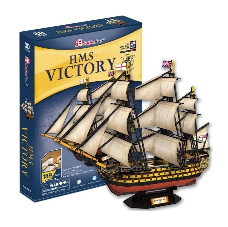Puzzle 3D Cubic Fun 189 piese Nava HMS Victory - poza 1