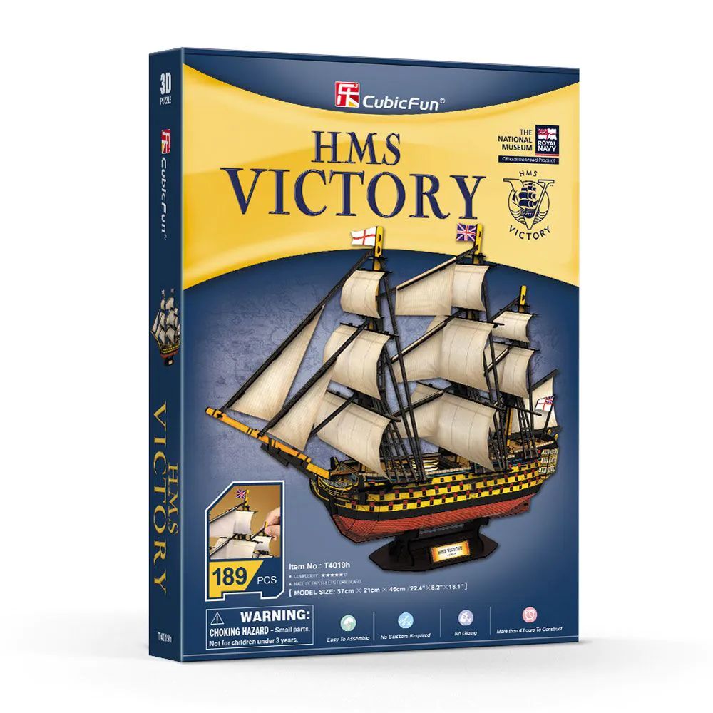Puzzle 3D Cubic Fun 189 piese Nava HMS Victory - poza 2