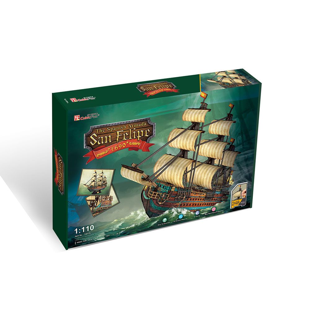 Puzzle 3D Cubic Fun 248 piese nava San Felipe - poza 2