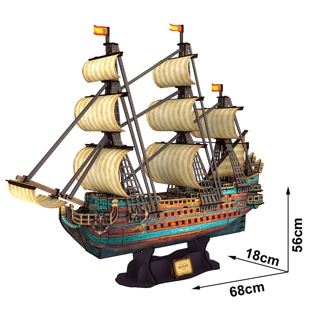 Puzzle 3D Cubic Fun 248 piese nava San Felipe - poza 4