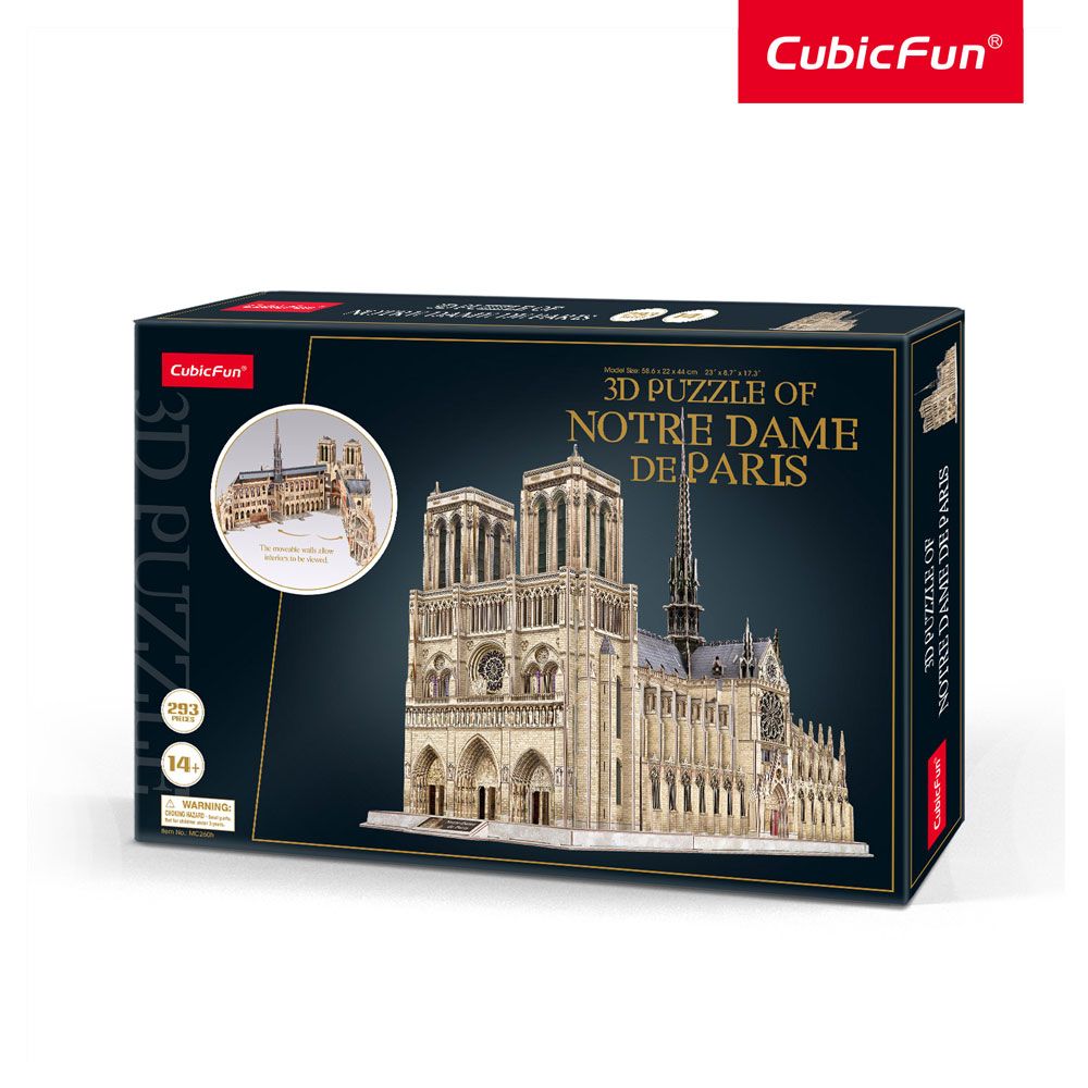 Puzzle 3d Cubic Fun 293 piese catedrala Notre Dame din Paris - poza 2