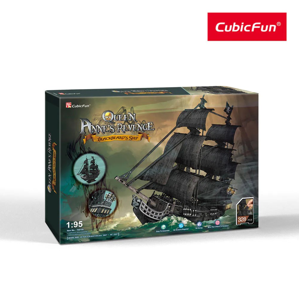 Puzzle 3D Cubic Fun 328 piese nava Regina Ana - poza 1