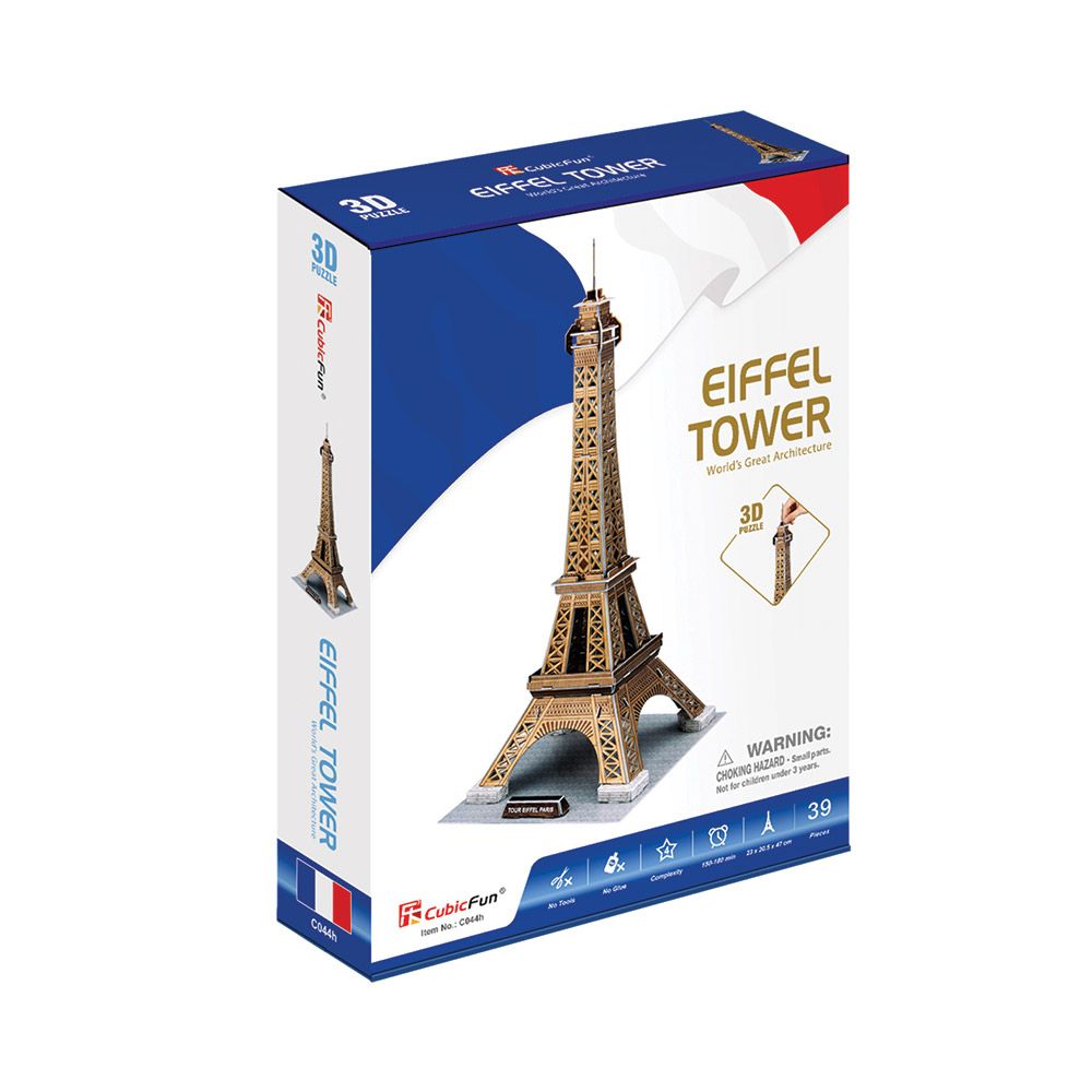 Puzzle 3D Cubic Fun 35 piese Turnul Eiffel - poza 1
