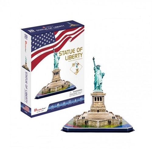 Puzzle 3D Cubic Fun 39 piese Statuia Libertatii - poza 1
