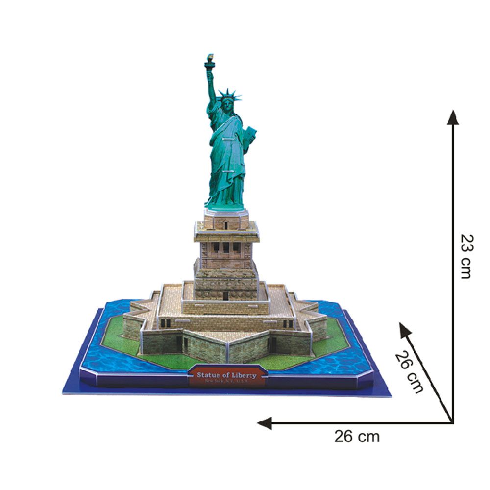 Puzzle 3D Cubic Fun 39 piese Statuia Libertatii - poza 4