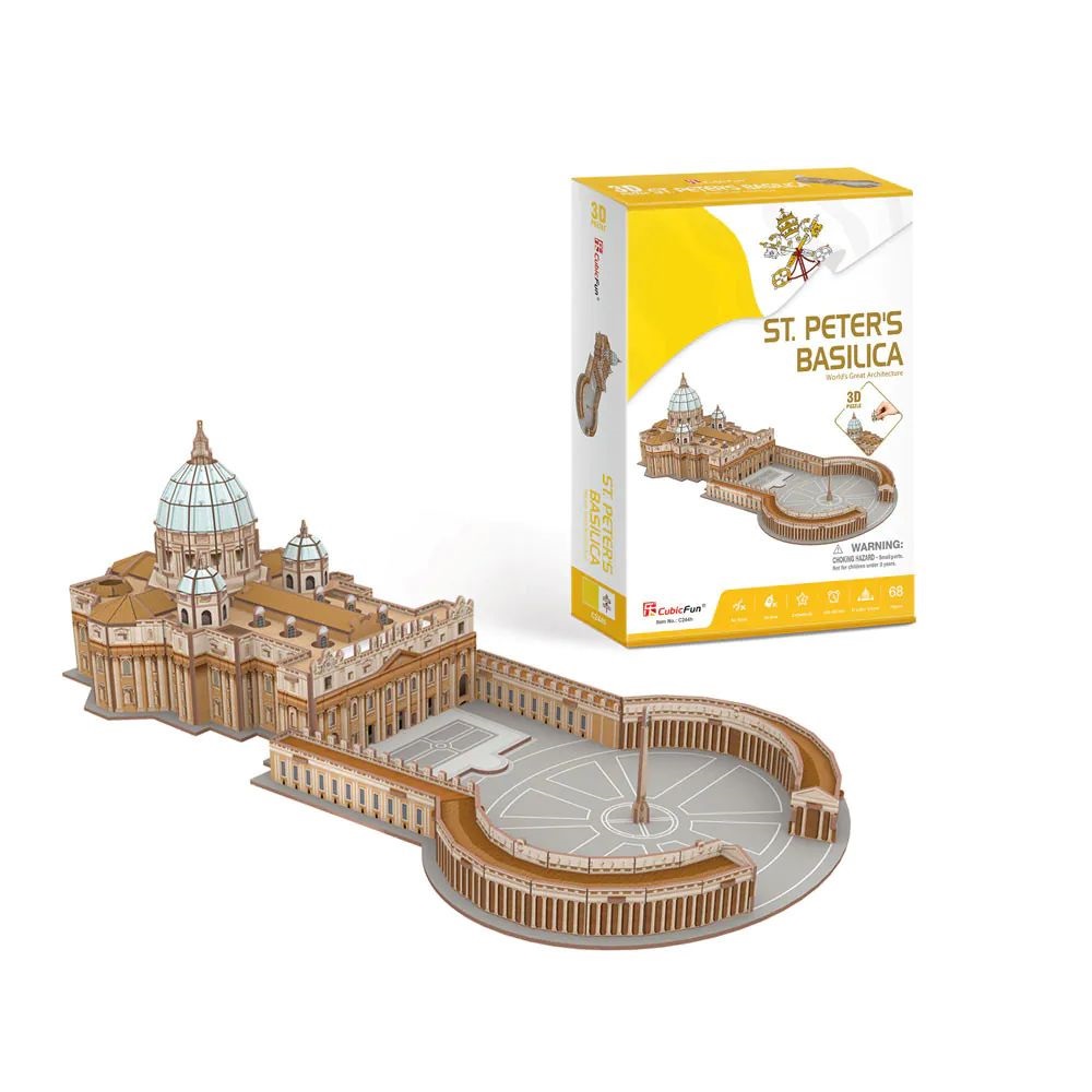 Puzzle 3D Cubic Fun Basilica Sf Petru 68 piese - poza 1