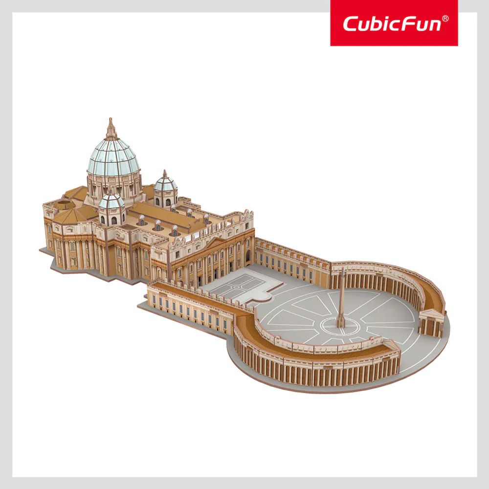 Puzzle 3D Cubic Fun Basilica Sf Petru 68 piese - poza 4